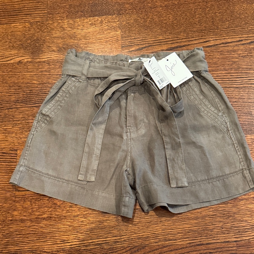 Joie High Waist Tan Shorts with Belt